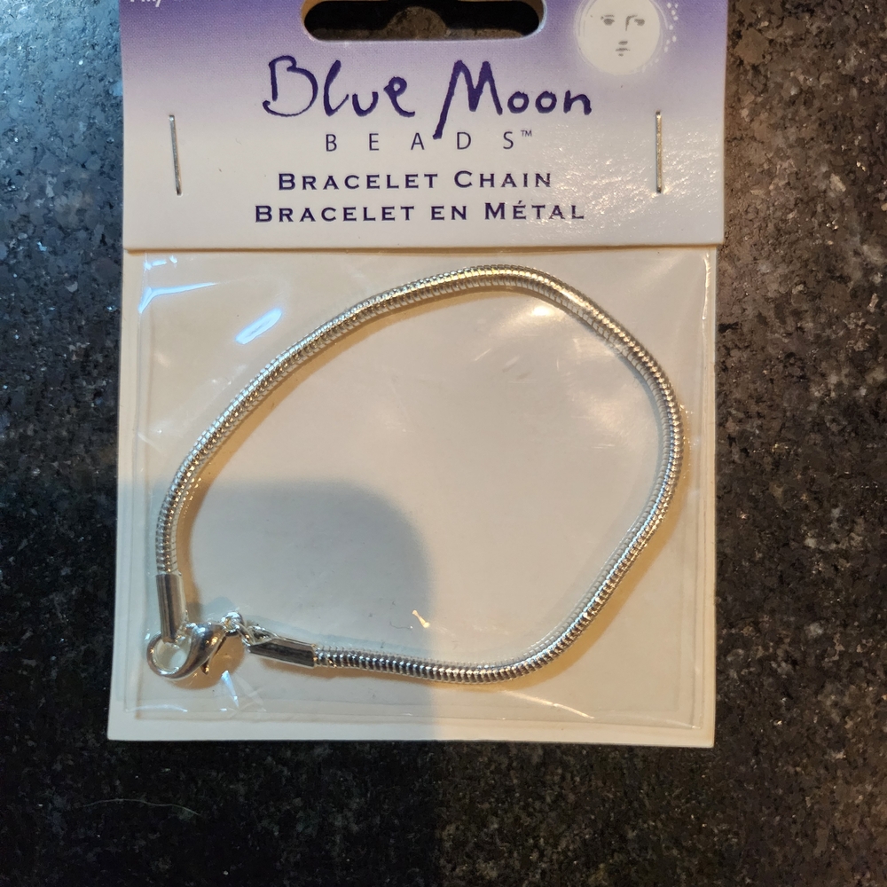 Blue Moon Beads Silver Bracelet Chain